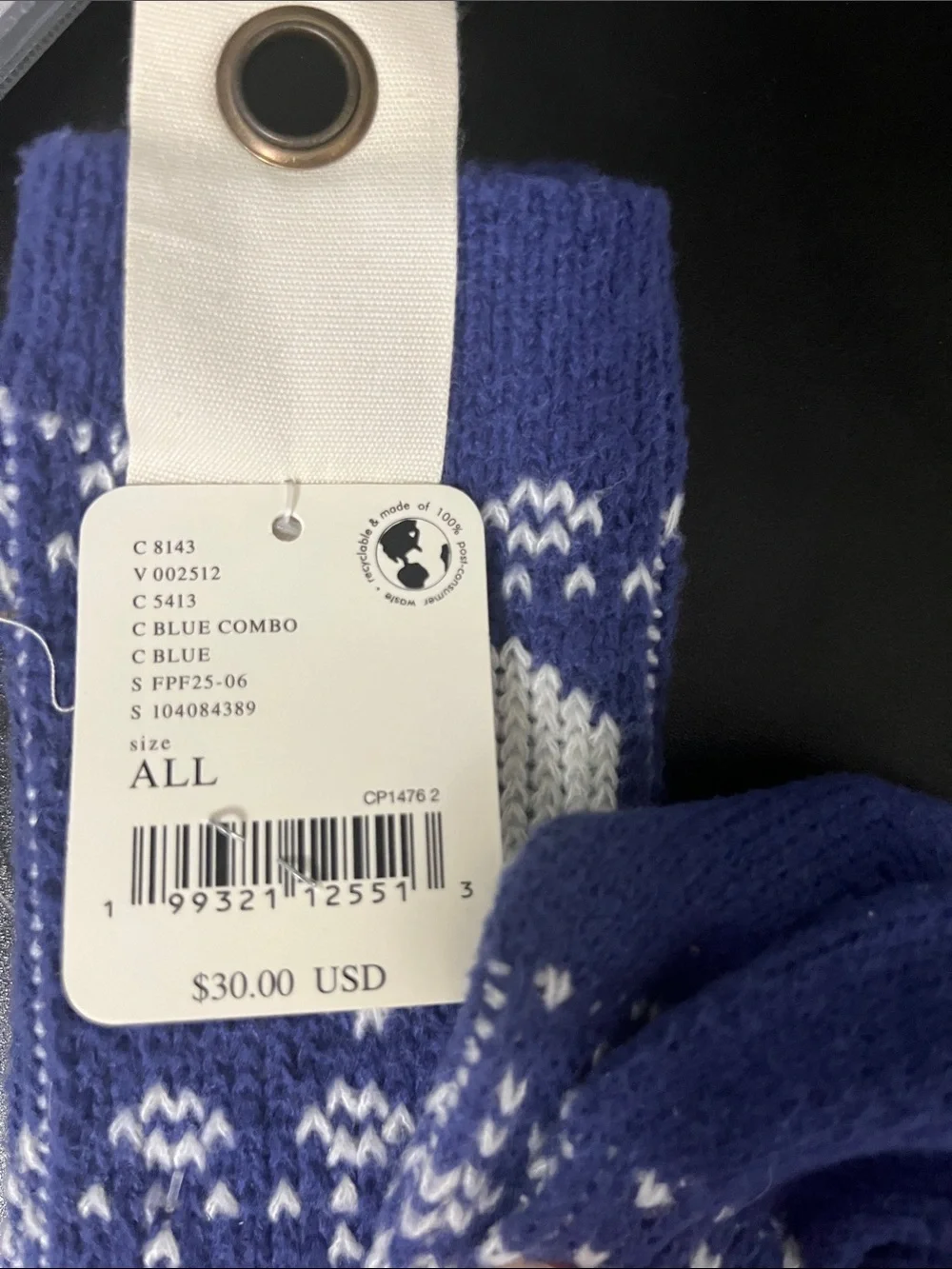 1426. FREE PEOPLE socks in Blue Combo NWT $30
